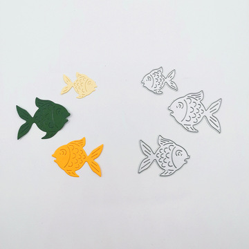 手工DIY利器 三只魚主題碳鋼刀模，打造獨特剪貼紙藝